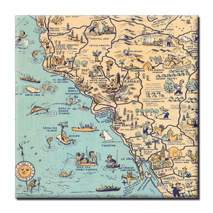 Golden State (San Diego) Square Magnet