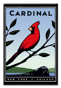 Cardinal (NYC to Chicago) Magnet