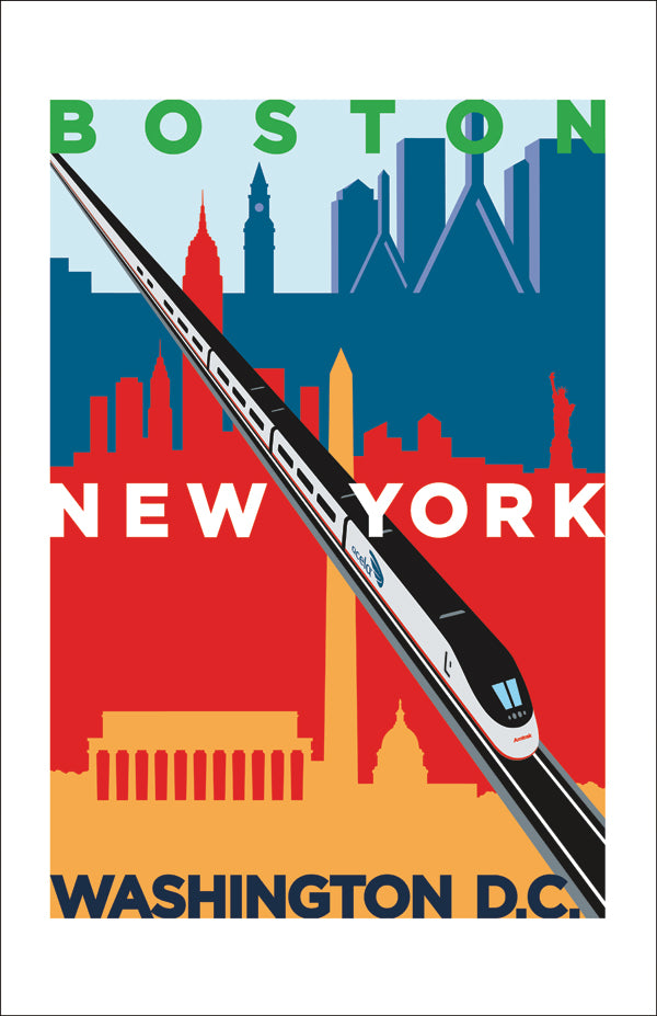 Acela (Boston-NY-DC) Print