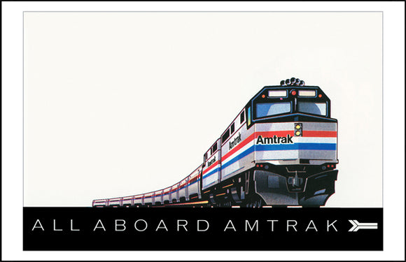 Amtrak All Aboard Amtrak Print – Transit Gifts