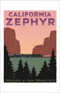 California Zephyr (Chicago to San Francisco) Print