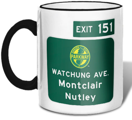 Watchung Ave. / Montclair / Nutley (Exit 151) Mug