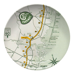 Garden State Parkway Retro Map Resin Plate