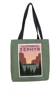California Zephyr (Chicago to San Francisco) Tote Bag
