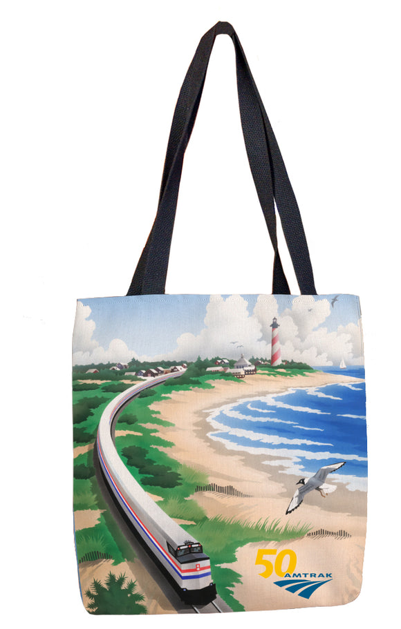 Lighthouse / Coast Scene Tote Bag