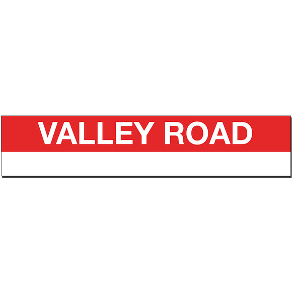 Valley Road Sign