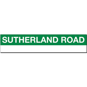 Sutherland Road Sign