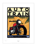 Auto Train (Motorcycle Palms) Signed Print