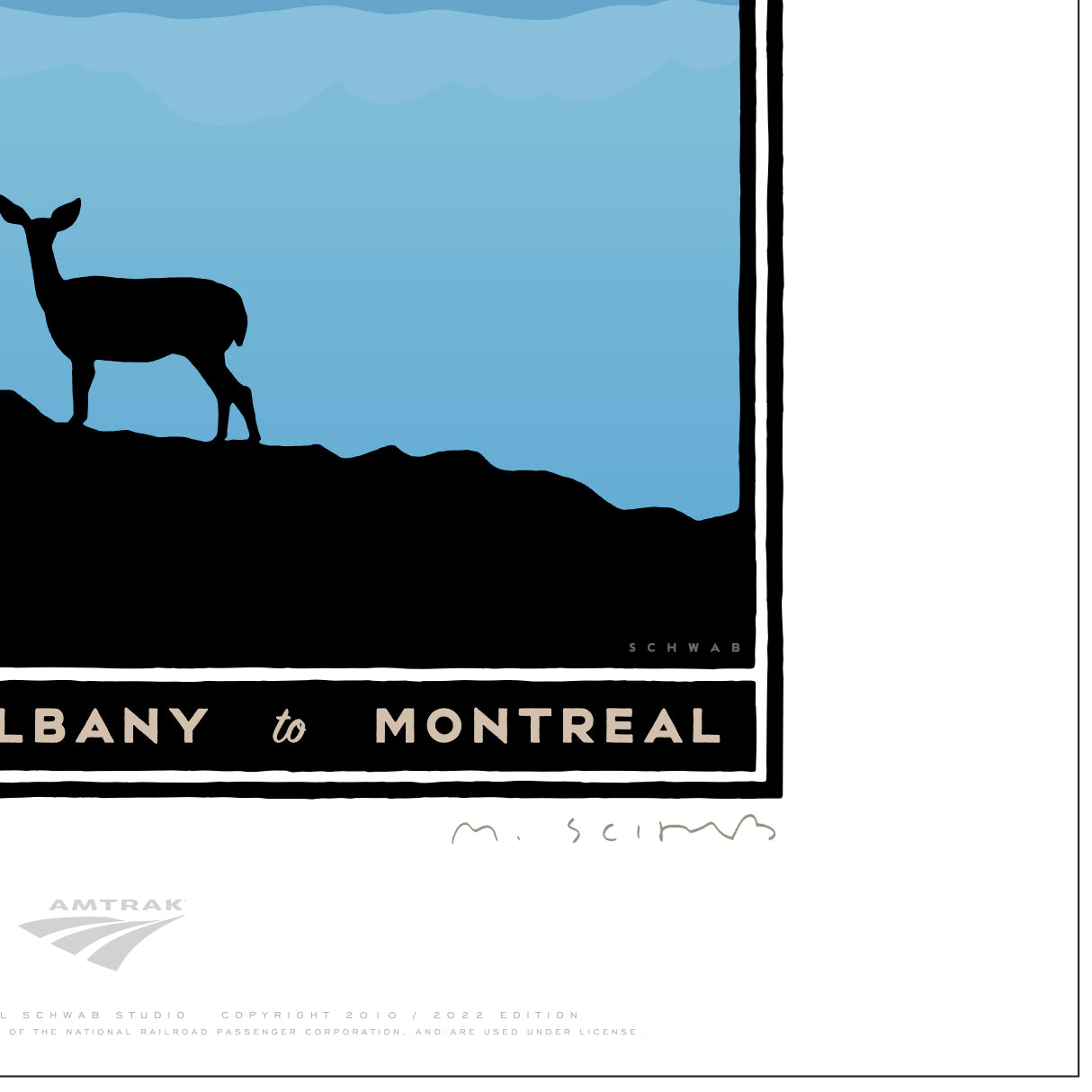 Adirondack (New York / Albany to Montreal) Signed Print