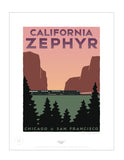 California Zephyr (Chicago to San Francisco) Signed Print