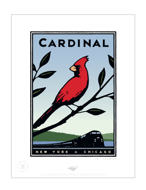 Cardinal (New York to Chicago) Signed Print