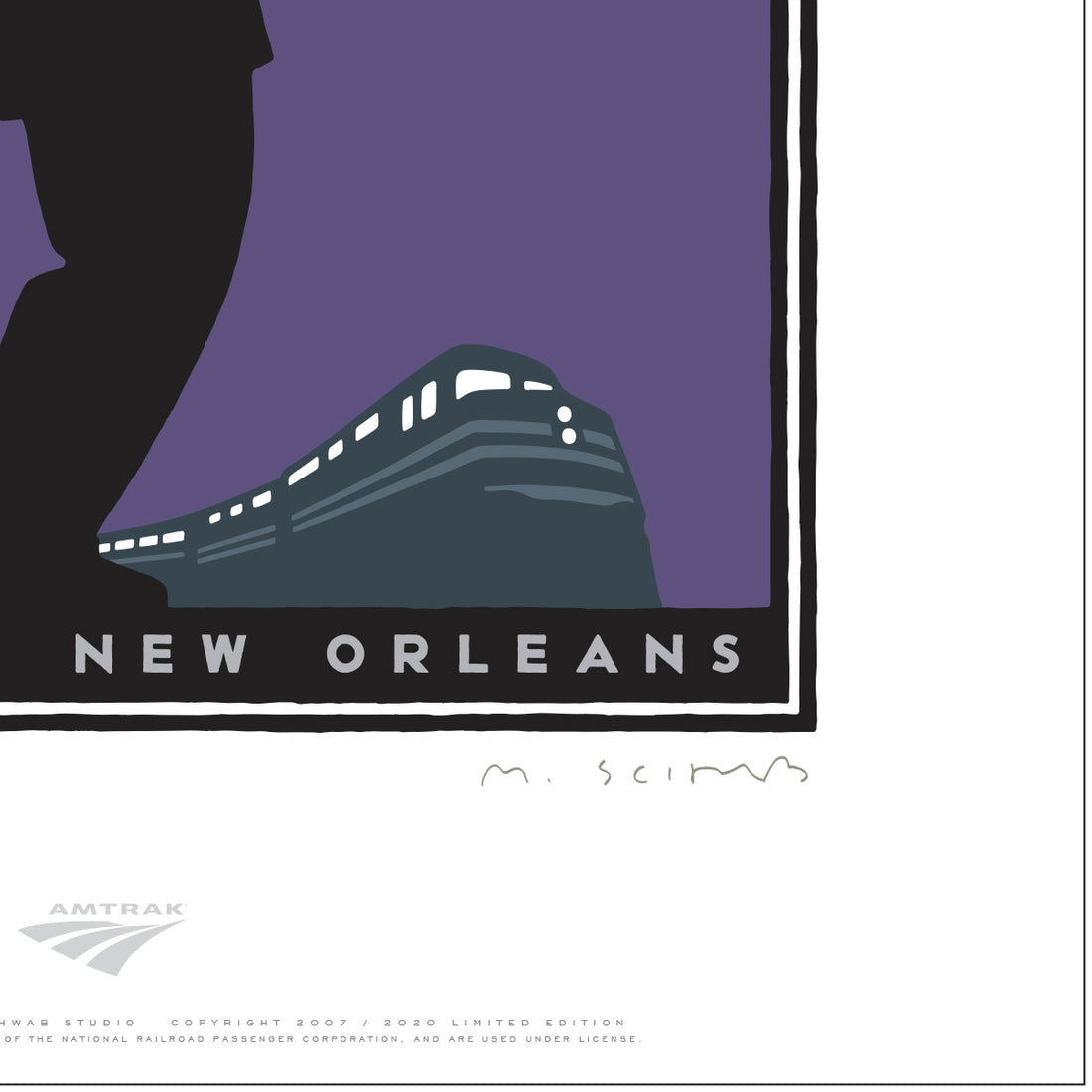 City of New Orleans (Chicago to New Orleans) Signed Print