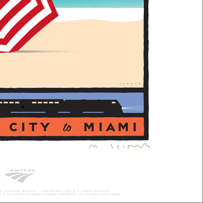 Silver Service (New York City to Miami) Signed Print