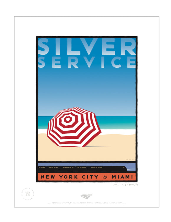 Silver Service (New York City to Miami) Signed Print