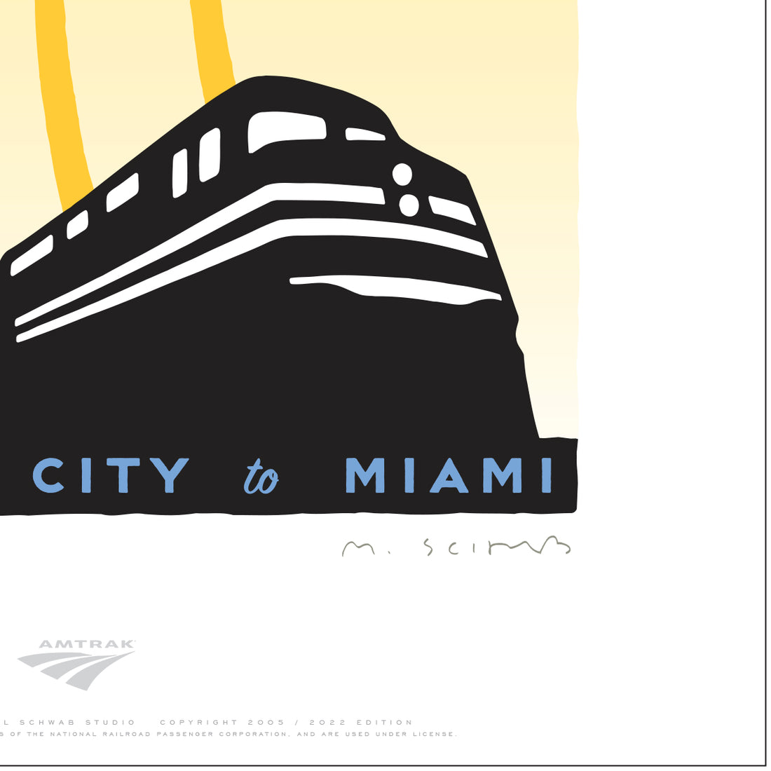 Silver Star (New York City to Miami) Signed Print