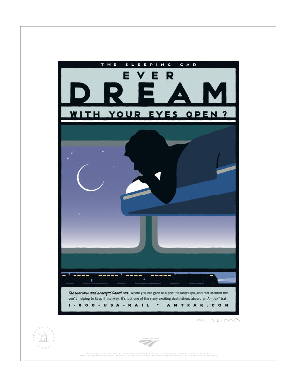 Sleeping Car Signed Print