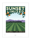 Sunset Limited (Orlando to Los Angeles) Signed Print