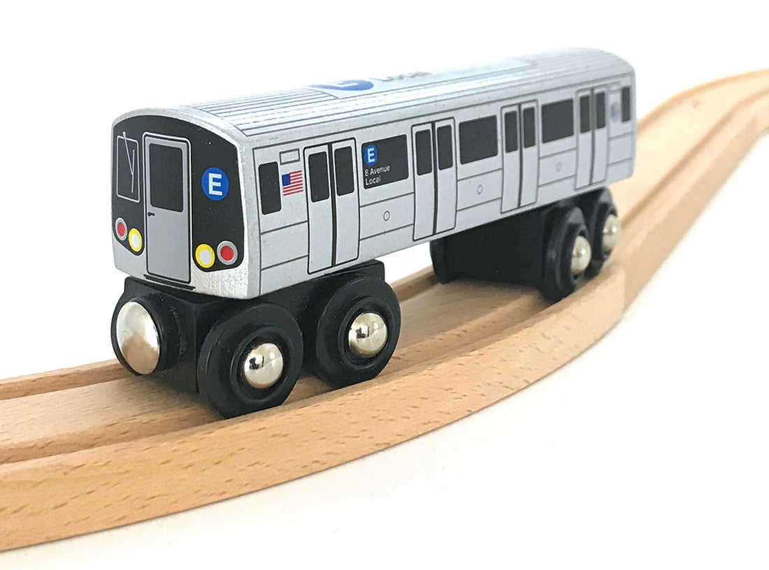 E Train (8 Avenue Local) Wooden Train