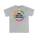 NYC Subway Multi Circle (Grey) Youth T-Shirt